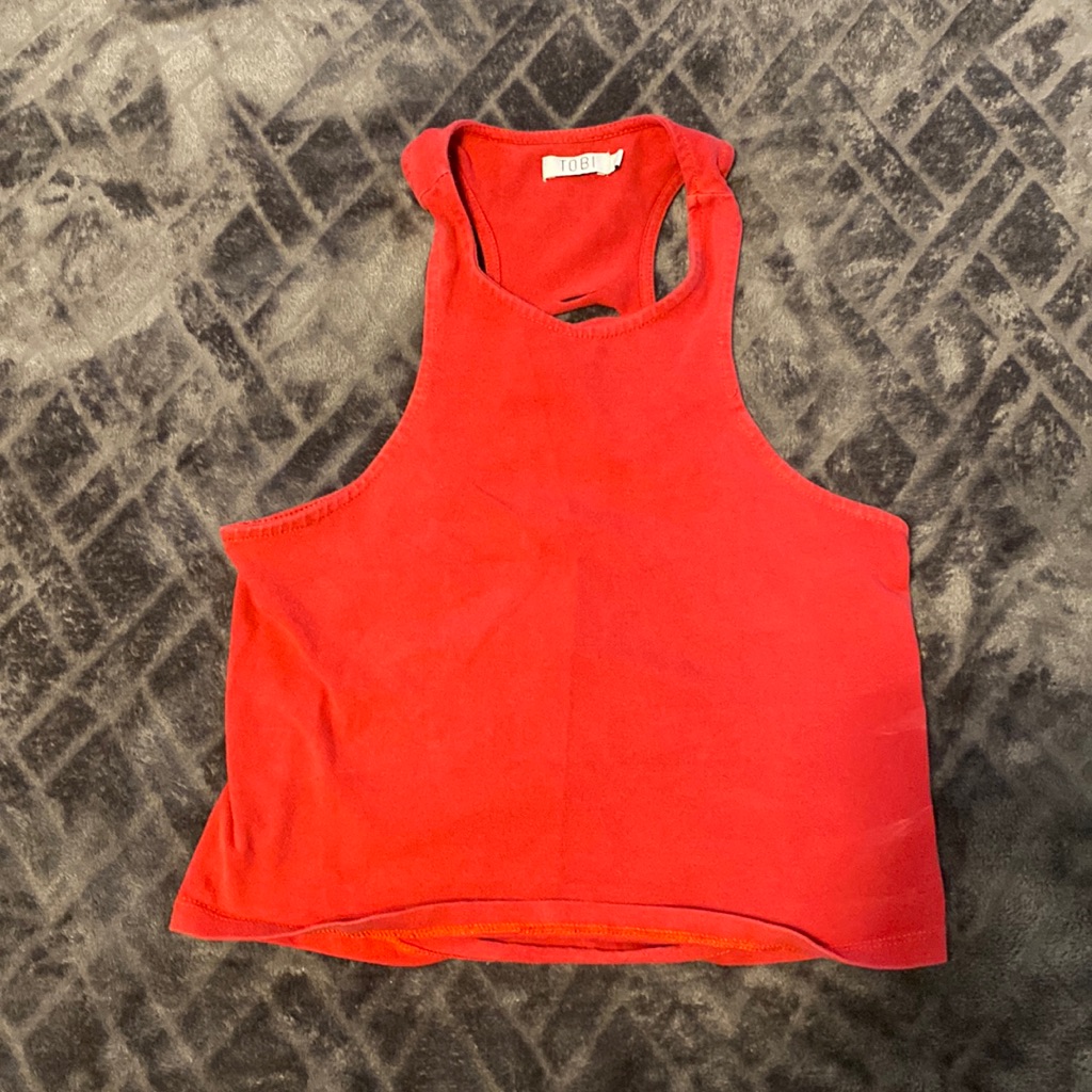 Slashed Back Crop Top